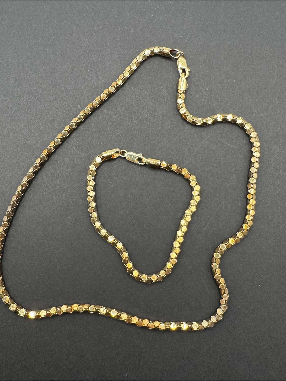 Italy .925 gold plated necklace and bracelet